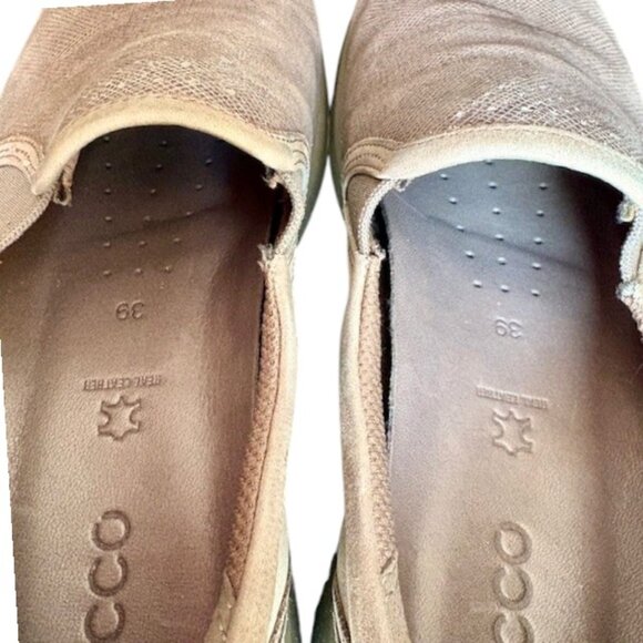 Ecco Soft 5 Slip On Leather Comfort Shoes - Warm Gray/Moon Rock - 39 (8.5) - Picture 7 of 9